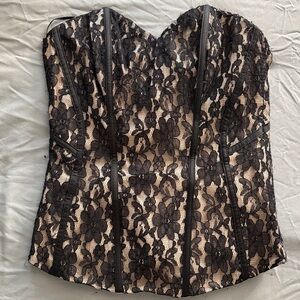 Guess by Marciano Black Lace Crop Top